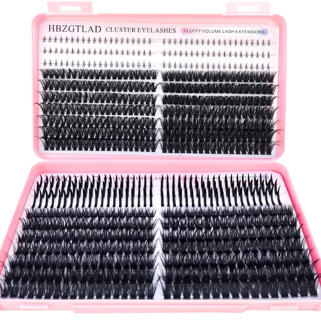 60D/80D/100D eyelash clusters with bottom and pointed eyelashes DIY fairy manga pointed thick artificial mink false eyelash make