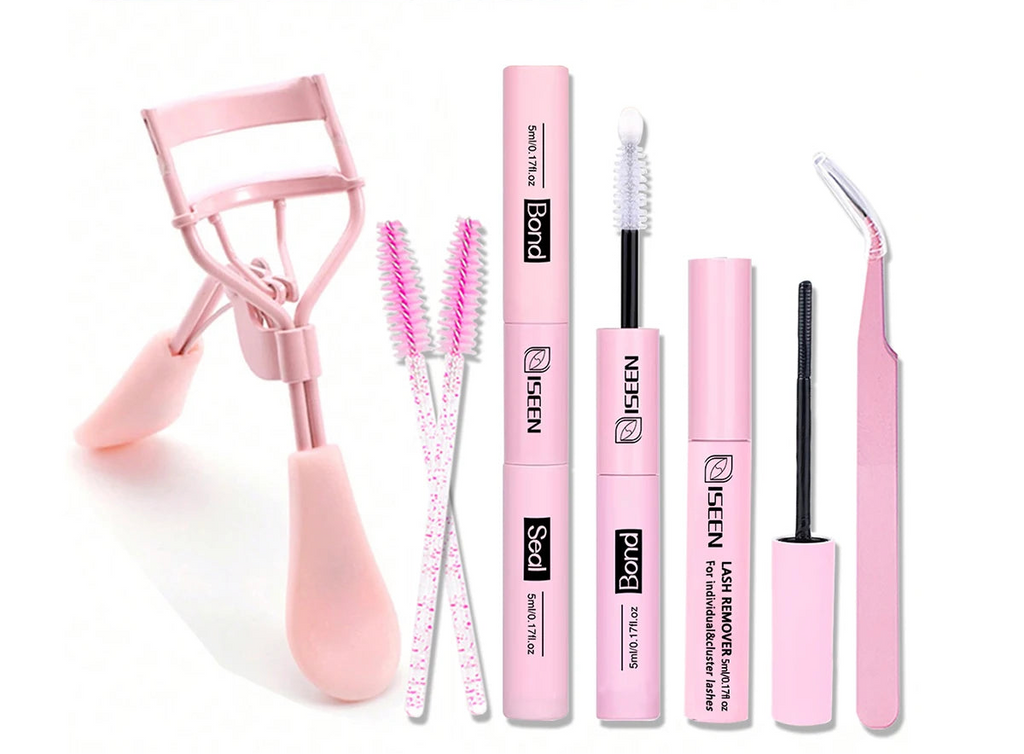 ISEEN Lash Bond and Seal 10ml for Lash Clusters Super Hold Long-Lasting Non-Irritating Eyelash Glue for DIY at Home
