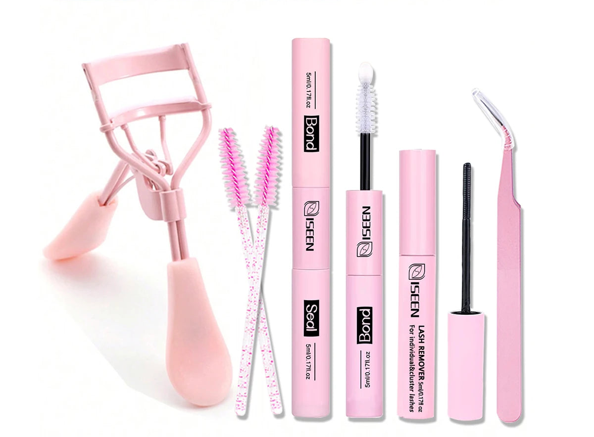 ISEEN Lash Bond and Seal 10ml for Lash Clusters Super Hold Long-Lasting Non-Irritating Eyelash Glue for DIY at Home