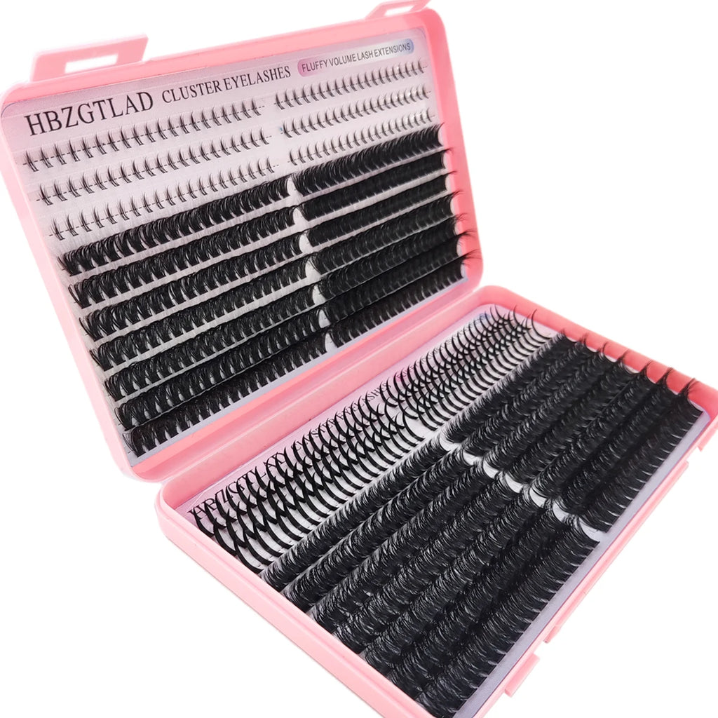 60D/80D/100D eyelash clusters with bottom and pointed eyelashes DIY fairy manga pointed thick artificial mink false eyelash make